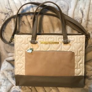 Betsey Johnson Quilted Handbag w/ Pouch NWT